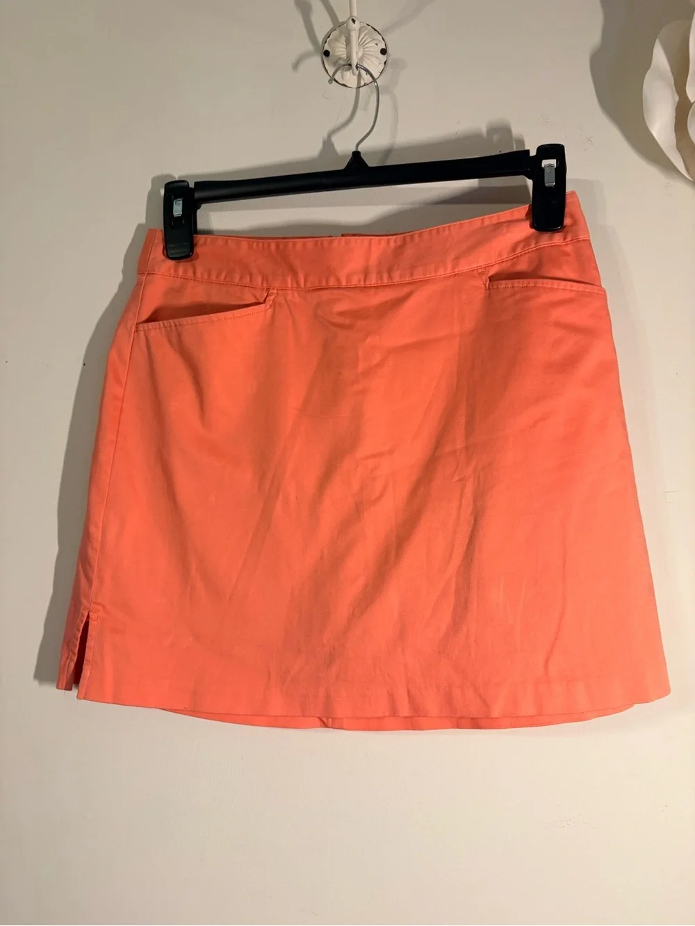 Lady Hagen Coral-Orange Mini Skirt